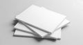 Stack of plain white paper sheets neatly arranged on a flat surface Royalty Free Stock Photo