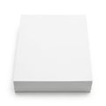 Stack of plain white paper sheets neatly arranged on a flat surface Royalty Free Stock Photo