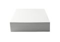 Stack of plain white paper sheets neatly arranged on a flat surface Royalty Free Stock Photo
