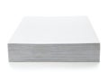 Stack of plain white paper sheets neatly arranged on a flat surface Royalty Free Stock Photo