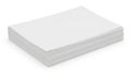 Stack of plain white paper sheets neatly arranged on a flat surface Royalty Free Stock Photo
