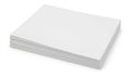 Stack of plain white paper sheets neatly arranged on a flat surface Royalty Free Stock Photo