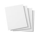 Stack of plain white paper sheets placed on a flat surface isolated on white background Royalty Free Stock Photo