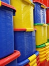 stack of plastic containers