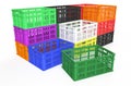 Stack plastic crates