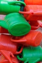 Stack Of Plastic Watering Cans Royalty Free Stock Photo