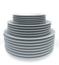 Stack of plates Royalty Free Stock Photo