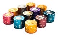 Stack of Poker Chips Royalty Free Stock Photo