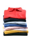 Stack of Polo Shirts Royalty Free Stock Photo