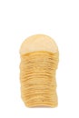 A stack of potato chips Royalty Free Stock Photo