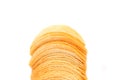 Stack of potato chips. Royalty Free Stock Photo
