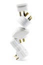 Stack of Power Adaptors Royalty Free Stock Photo