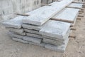 Stack of precast concrete