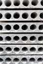 Background texture of Stack of Prefabricated concrete slabs with hole for construction. Close up view Royalty Free Stock Photo