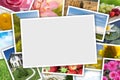 Stack of printed pictures collage Royalty Free Stock Photo