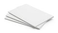 Stack of pristine blank white paper sheets neatly arranged on a flat surface Royalty Free Stock Photo