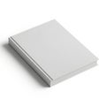 A stack of pristine white blank paper sheets on a plain background Royalty Free Stock Photo