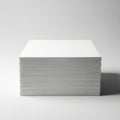Stack of pristine white paper sheets on a clean surface Royalty Free Stock Photo