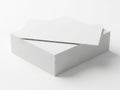 Stack of pristine white paper sheets on a clean surface Royalty Free Stock Photo