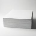 Stack of pristine white paper sheets on a clean surface Royalty Free Stock Photo