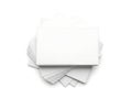Stack of pristine white paper sheets on clean surface Royalty Free Stock Photo