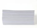 Stack of pristine white paper sheets on a clean surface Royalty Free Stock Photo