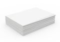 Stack of pristine white paper sheets on a clean surface Royalty Free Stock Photo