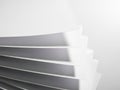 Stack of pristine white paper sheets Royalty Free Stock Photo