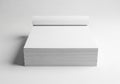 Stack of pristine white paper sheets Royalty Free Stock Photo