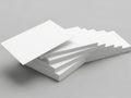 Stack of pristine white paper sheets on a neutral background Royalty Free Stock Photo