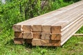 Stack of profiled timber Royalty Free Stock Photo