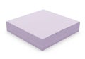 Stack of purple paper sheets on white background for office or school use Royalty Free Stock Photo