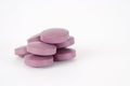 Stack of Purple Pills Royalty Free Stock Photo