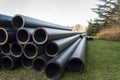 Stack of PVC water pipes Royalty Free Stock Photo