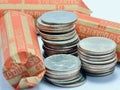 Stack Of Quarters Royalty Free Stock Photo