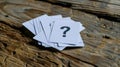 The stack of question cards.AI generated image Royalty Free Stock Photo