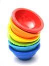 Stack of rainbow bowls