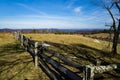 Stack Rale Fence and Mountain Meadow - 2 Royalty Free Stock Photo