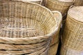 Stack of rattan wicker basket