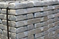 Stack of raw silvery ingots Royalty Free Stock Photo