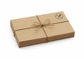 Stack of rectangular brown kraft paper Royalty Free Stock Photo