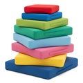 A stack of colorful foam blocks for kids to play with Royalty Free Stock Photo