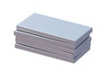 Stack of rectangular neodymium magnet isolated on white background
