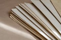 Stack of rectangular sheets of recycled paper Royalty Free Stock Photo