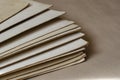 Stack of rectangular sheets of recycled paper Royalty Free Stock Photo