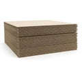 Stack of recycled cardboard sheets for packaging Royalty Free Stock Photo