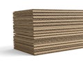 Stack of recycled corrugated cardboard sheets Royalty Free Stock Photo