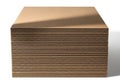 Stack of recycled corrugated cardboard sheets Royalty Free Stock Photo