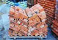 Stack of red brick Royalty Free Stock Photo