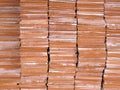 Stack of red brick for construction Royalty Free Stock Photo